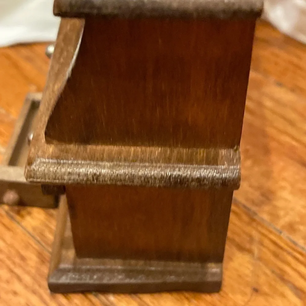 Roll Top Desk Wooden Working Drawers Vintage Dollhouse Miniature Furniture
